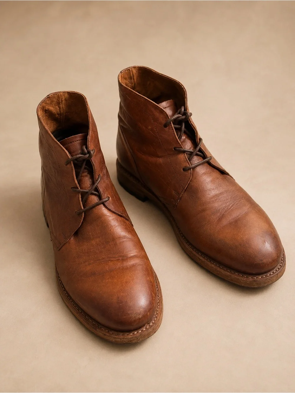 Frye Bowery Chukka Boots Oiled Leather Goodyear Welted Size 10.5